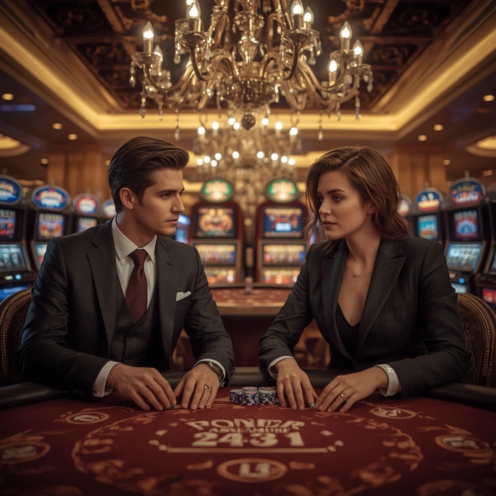 Dos jugadores de póker en Meexbet Casino en Chile